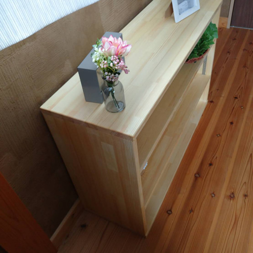 天然木 赤松集成材 棚板可動式 シェルフ 飾り棚 絵本棚 本棚 棚