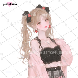 オリジナルステッカー (NO.77) ・人物ステッカー 女の子