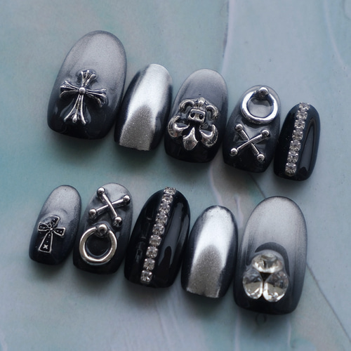 クロムネイル（No.15）｜クロムパーツ｜マグネットネイル｜ミラー