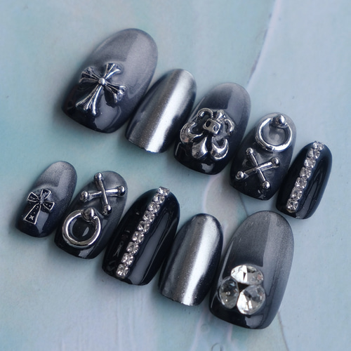 クロムネイル（No.15）｜クロムパーツ｜マグネットネイル｜ミラー