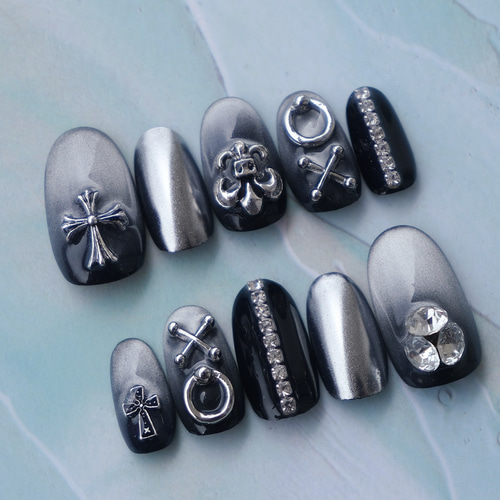 クロムネイル（No.15）｜クロムパーツ｜マグネットネイル｜ミラー