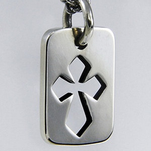 diamond cross tag》ドッグタグペンダント｜silver925・菱形クロス
