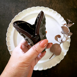 特別版：革のワッフル コインケース（セサミ） 5枚目の画像