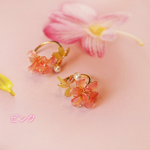 京都の初夏を指先に｜カキツバタ/アイリスモチーフリング｜サイズ調節
