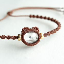 レピドライト＆ペリドットのマクラメ編みネックレス　ペンダント　天然石 97ee07c9b34c208581363d4a9993a1