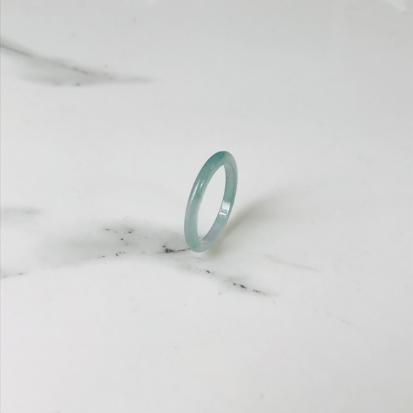 R35-009］ ジェイド JADE ヒスイ 本翡翠 くりぬき リング 天然石