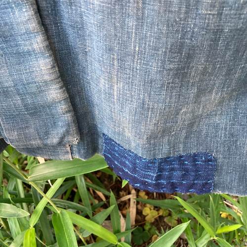 916 襤褸 印半纏 野良着 ヴィンテージ 藍染 藍染め 古布 リメイク 筒