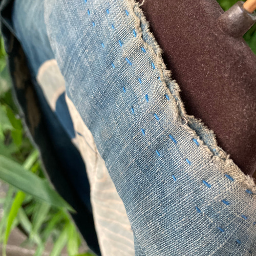 916 襤褸 印半纏 野良着 ヴィンテージ 藍染 藍染め 古布 リメイク 筒