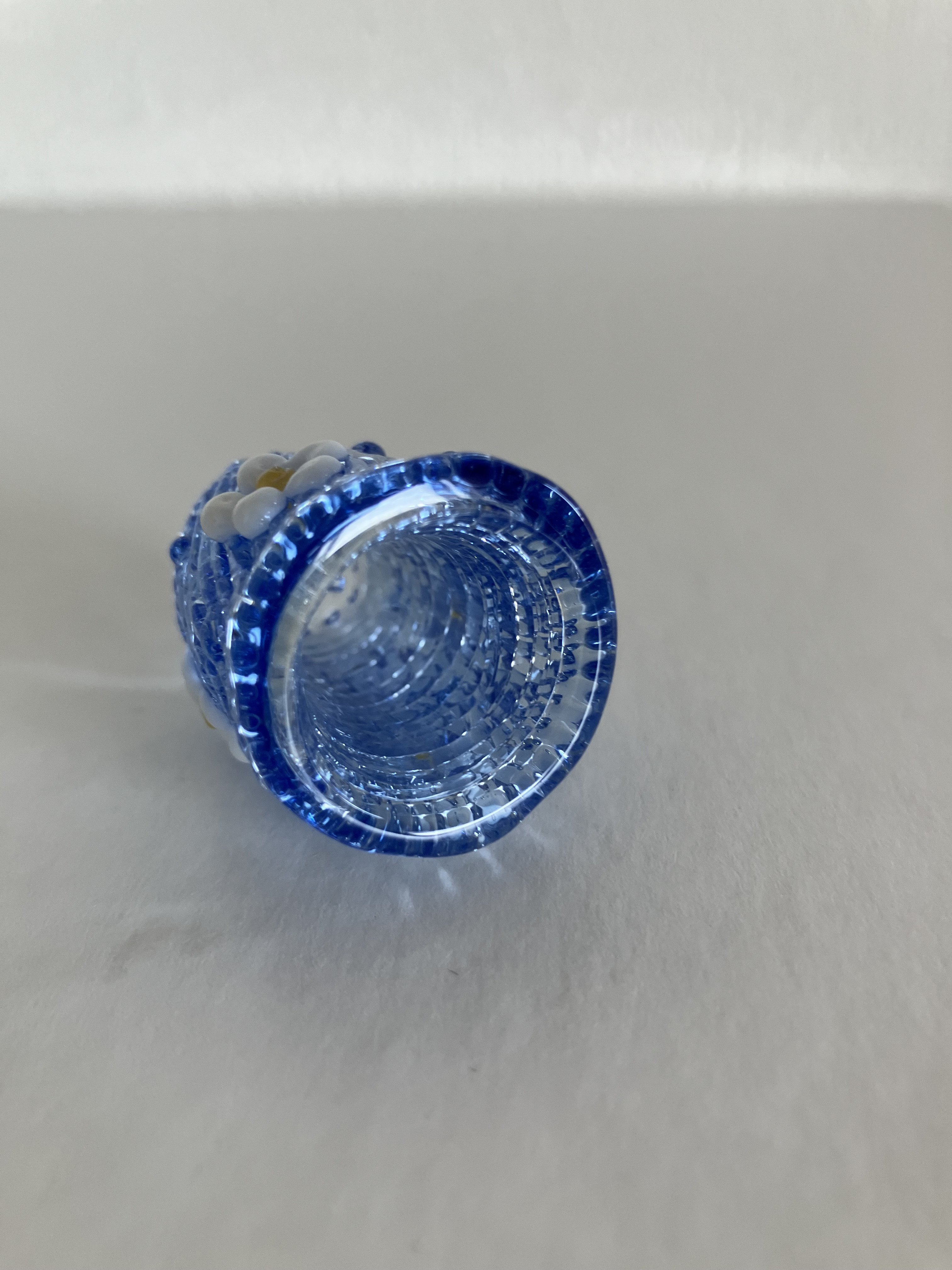 シンブル　　お花付き　ブルー