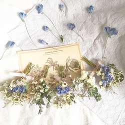 ࣪⊹ホワイトスワッグとパンパスグラス&アンティーク小花の