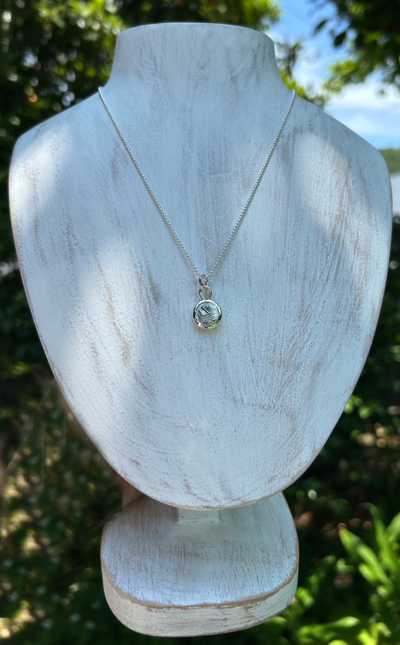 ムオニオナルスタ隕石（メテオライト）シルバーペンダント◇Silver Pendant with chain 10枚目の画像