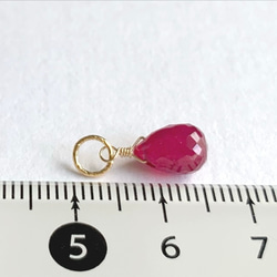 １点もの【天然石ペンダントトップ】宝石質ルビーAAA　9ｍｍ　14kgf/シルバー925 　ハンドメイド素材 4枚目の画像