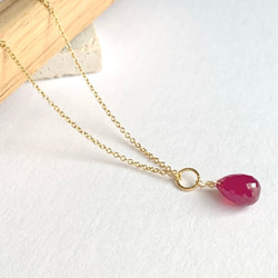 １点もの【天然石ペンダントトップ】宝石質ルビーAAA　9ｍｍ　14kgf/シルバー925 　ハンドメイド素材 3枚目の画像