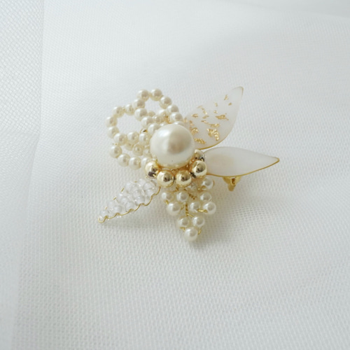 ホワイトフラワーブローチ 【公式通販】