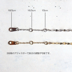 ☆新作☆煌めく ペタルチェーンブレスレット つけっぱなしOK 錆びないサージカルステンレス【gold & silver】 6枚目の画像