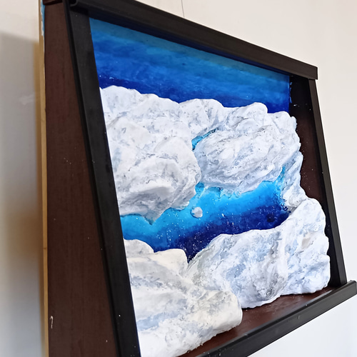 未来アートの「丹沢湖の雪景色」（立体絵画） 絵画 山川工房