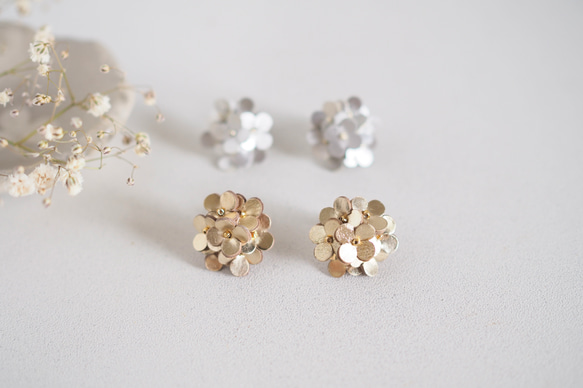 革花　Letherbouquetピアス/イヤリング 2枚目の画像