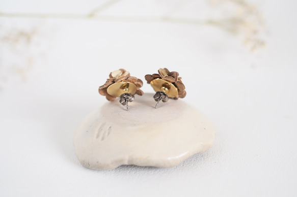 革花　Letherbouquetピアス/イヤリング 6枚目の画像