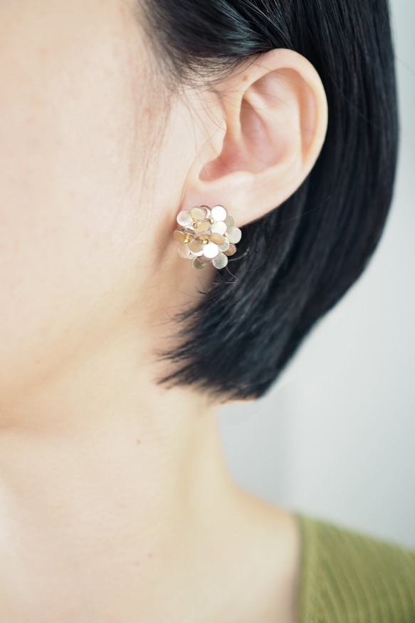 革花　Letherbouquetピアス/イヤリング 8枚目の画像