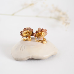 革花　Letherbouquetピアス/イヤリング 7枚目の画像