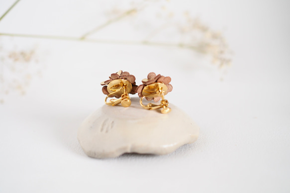 革花　Letherbouquetピアス/イヤリング 7枚目の画像