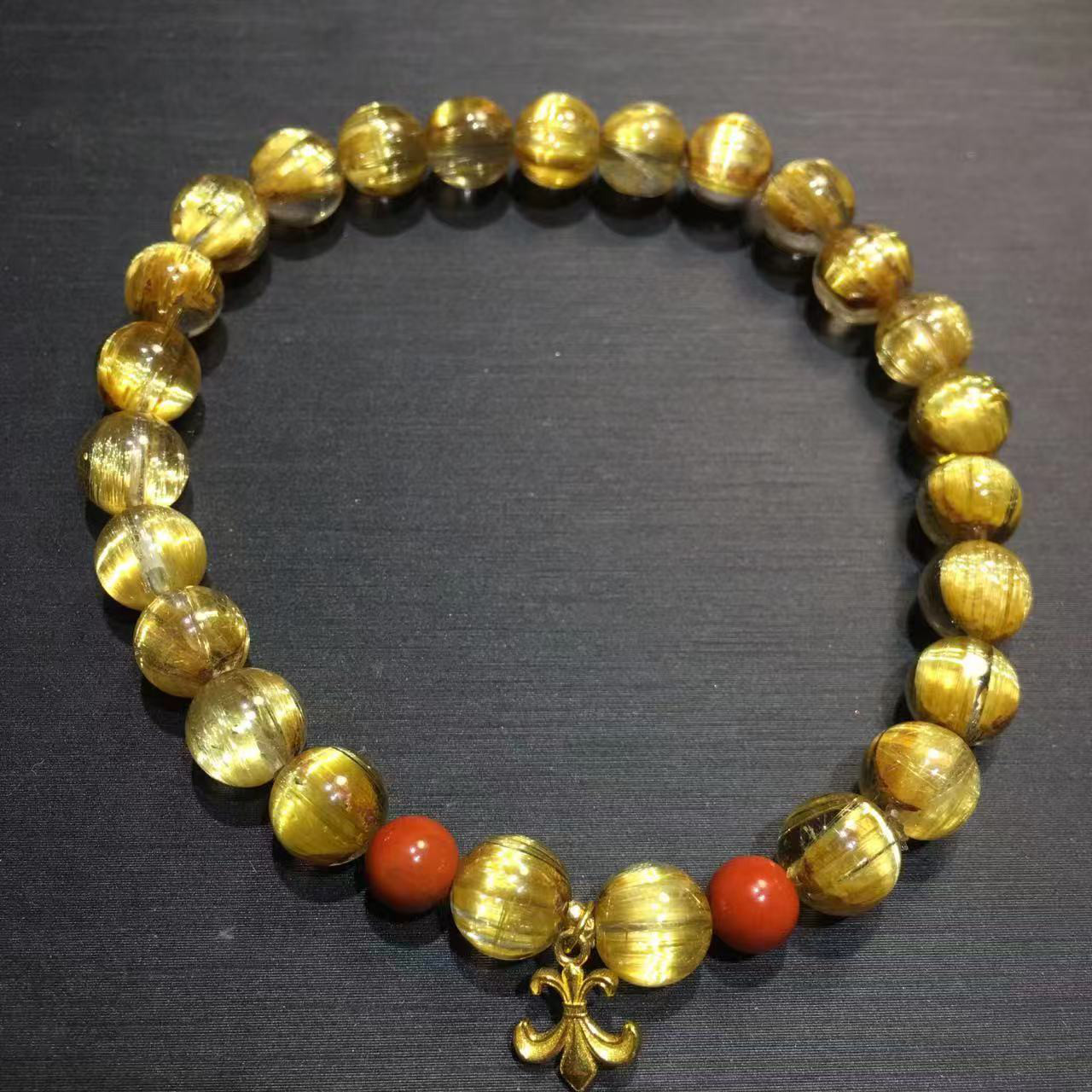 ［K18］ゴールドルチルクォーツ ブレスレット