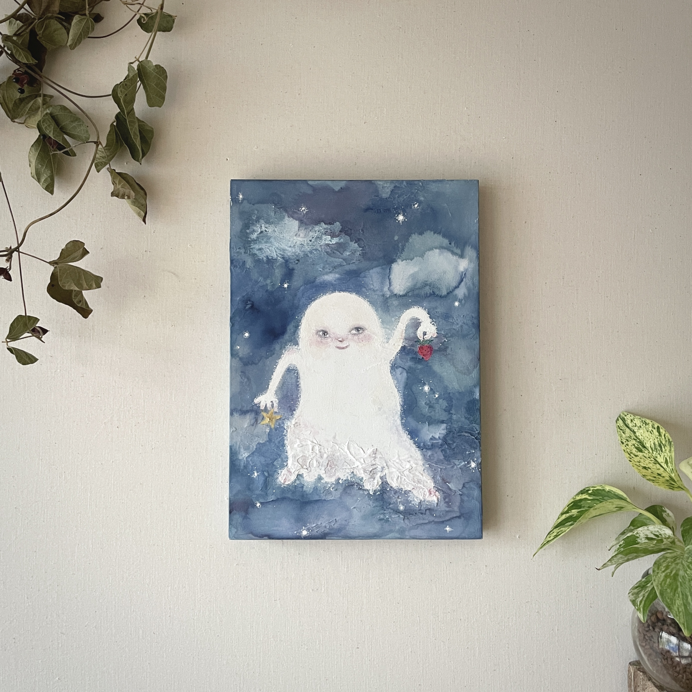 原画『いちご泥棒。a.』 絵画 kemonokemo 通販 19447480｜Creema(クリーマ)