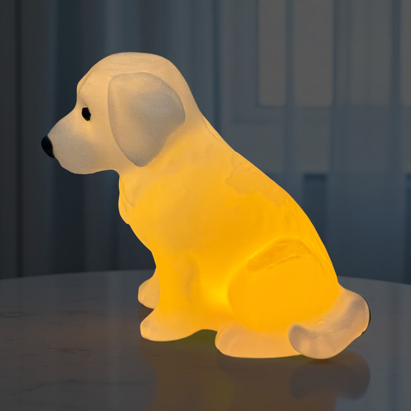 ゴールデンレトリバー タイプA　光るインテリアオブジェ 明滅LEDキャンドルライト 電池式　軽量樹脂製 5枚目の画像