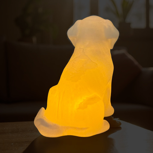 ゴールデンレトリバー タイプA　光るインテリアオブジェ 明滅LEDキャンドルライト 電池式　軽量樹脂製 4枚目の画像
