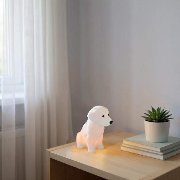 ゴールデンレトリバー タイプA　光るインテリアオブジェ 明滅LEDキャンドルライト 電池式　軽量樹脂製 12枚目の画像