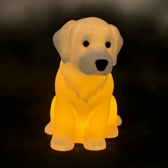 ゴールデンレトリバー タイプA　光るインテリアオブジェ 明滅LEDキャンドルライト 電池式　軽量樹脂製 2枚目の画像
