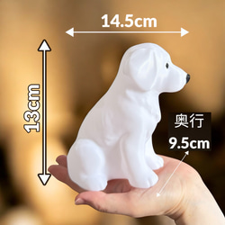 ゴールデンレトリバー タイプA　光るインテリアオブジェ 明滅LEDキャンドルライト 電池式　軽量樹脂製 9枚目の画像