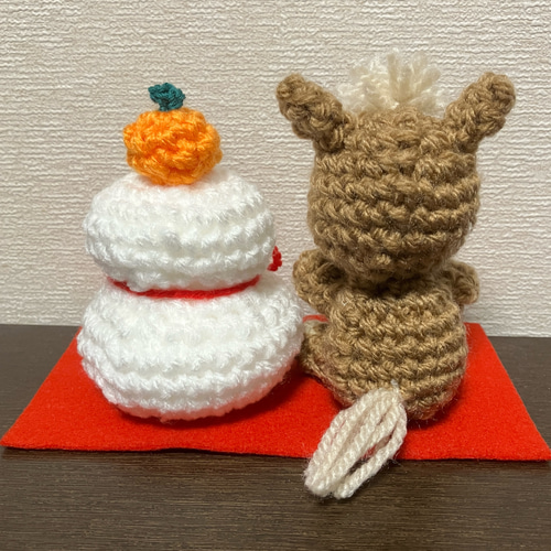 2026年午年♡馬の編みぐるみ♡鏡餅の編みぐるみ♡お正月飾り