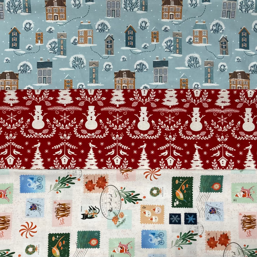 2025年 クリスマス 新柄3枚セット moda 生地 カットクロス 生地