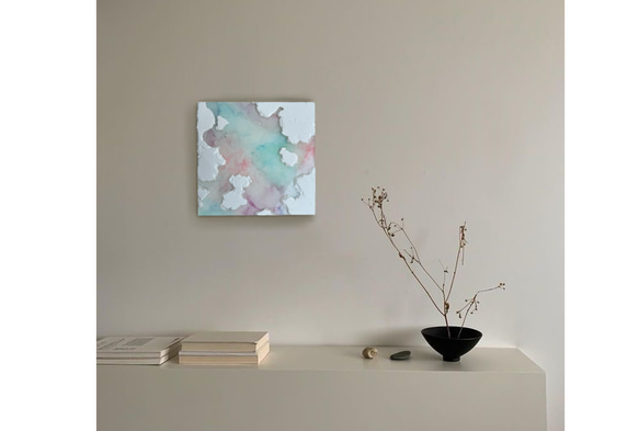 森の奥のひみつの池】アルコールインクアート/テクスチャーアート