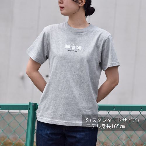 2025新作】白くま刺繍Tシャツ「King of the ice.」【選べる4色】メンズ