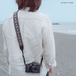 【フローラルガーデン】カメラストラップ　インド刺繍　帆布　くすみカラー　おしゃれ　可愛い　ギフト 10枚目の画像