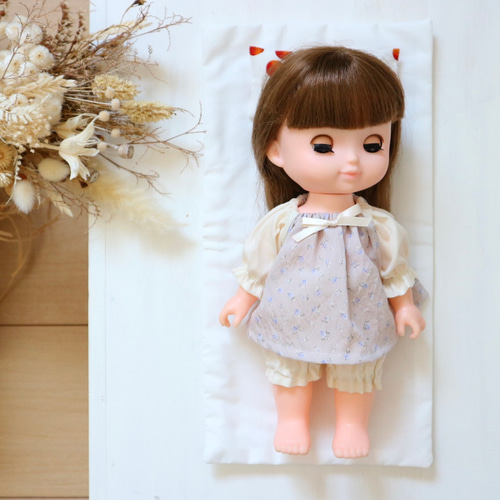 さくらんぼ柄のお布団セット お世話人形 メルちゃん ソランちゃん