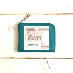 軽い！小さい！コンパクトサイズのミニ財布◇高級イタリアンレザー◇6枚カードポケット【かわつむ】ハーフ L字 皮 革 小 11枚目の画像