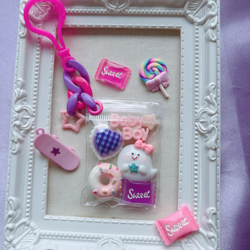 No.240 50個 【袋サイズが選べる 】 キャンディバッグ キーホルダー 星