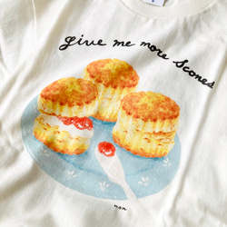 【７月下旬発送】スコーンTシャツ（クリーム）｜小麦シリーズ 5枚目の画像