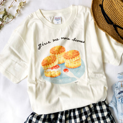 【７月下旬発送】スコーンTシャツ（クリーム）｜小麦シリーズ 3枚目の画像