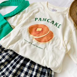 【７月下旬発送】パンケーキTシャツ（クリーム）｜小麦シリーズ 4枚目の画像