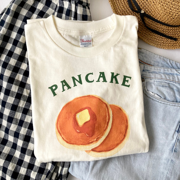 【７月下旬発送】パンケーキTシャツ（クリーム）｜小麦シリーズ 3枚目の画像