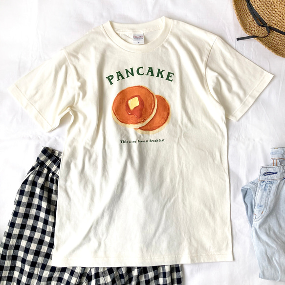 【７月下旬発送】パンケーキTシャツ（クリーム）｜小麦シリーズ 6枚目の画像
