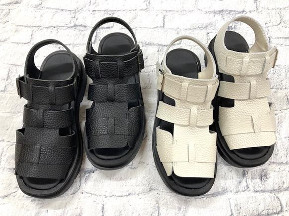 【&#39;25夏季新品】炎炎夏日又來襲！收縮包裝牛皮Gurkha涼鞋^^ 第1張的照片
