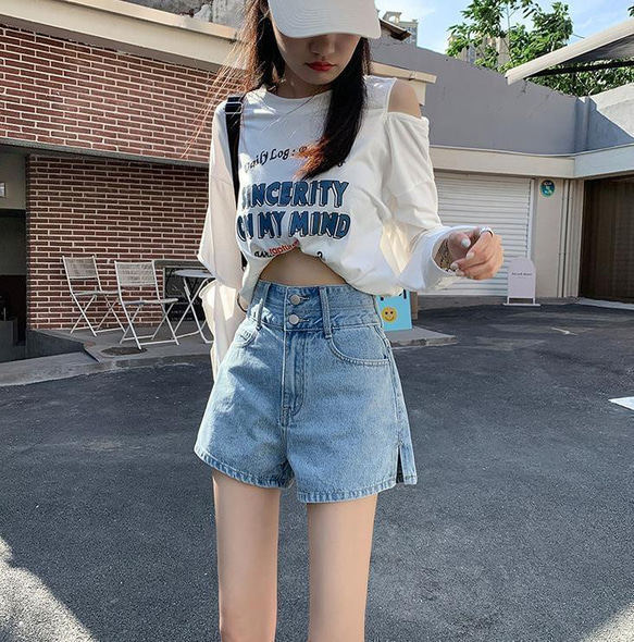 【即納　黒】大きいサイズ レディース デニム　ショートパンツ　新品 4XL 6枚目の画像