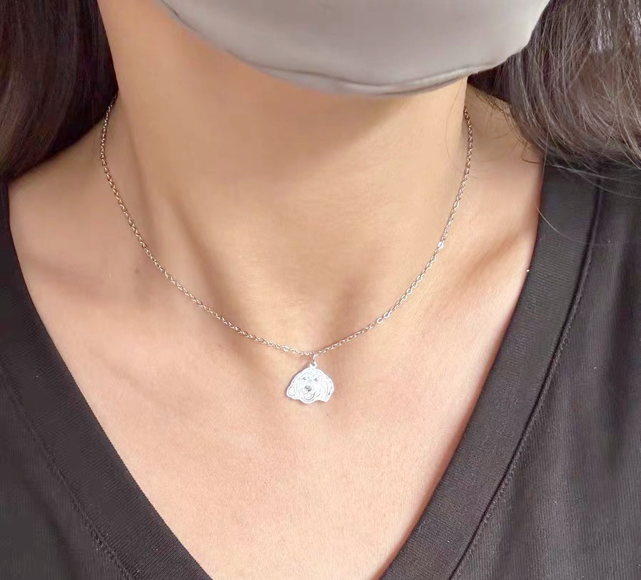 銀製　世界に一つだけのネックレス　　愛犬・愛猫・ペット・動物・うさぎ・鳥・ハムスター・インテリア