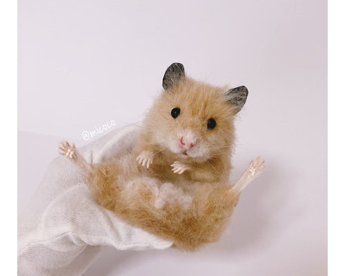 ♡.。 ハムスター 羊毛フェルト ▽羊毛フェルト ▽羊毛フェルトハムスター ▽羊毛ハムスター