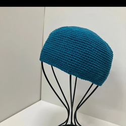 ハンドメイドニット帽 新品未使用】ハンドメイド ニット帽 りんご帽子 年中使える綿100 帽子